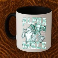 Alpha Male Wolf Meme Coffee Mug thumb 2