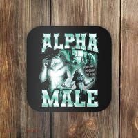 Alpha Male Wolf Meme Coaster thumb 0