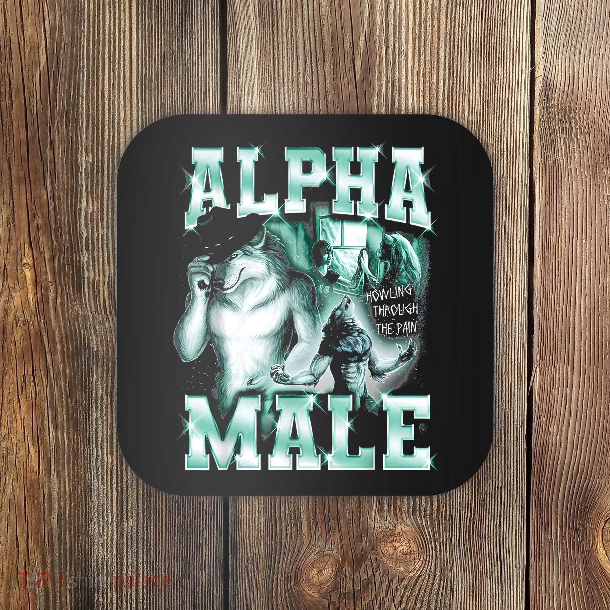 Alpha Male Wolf Meme Coaster
