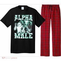 Alpha Male Wolf Meme Pajama Set thumb 0