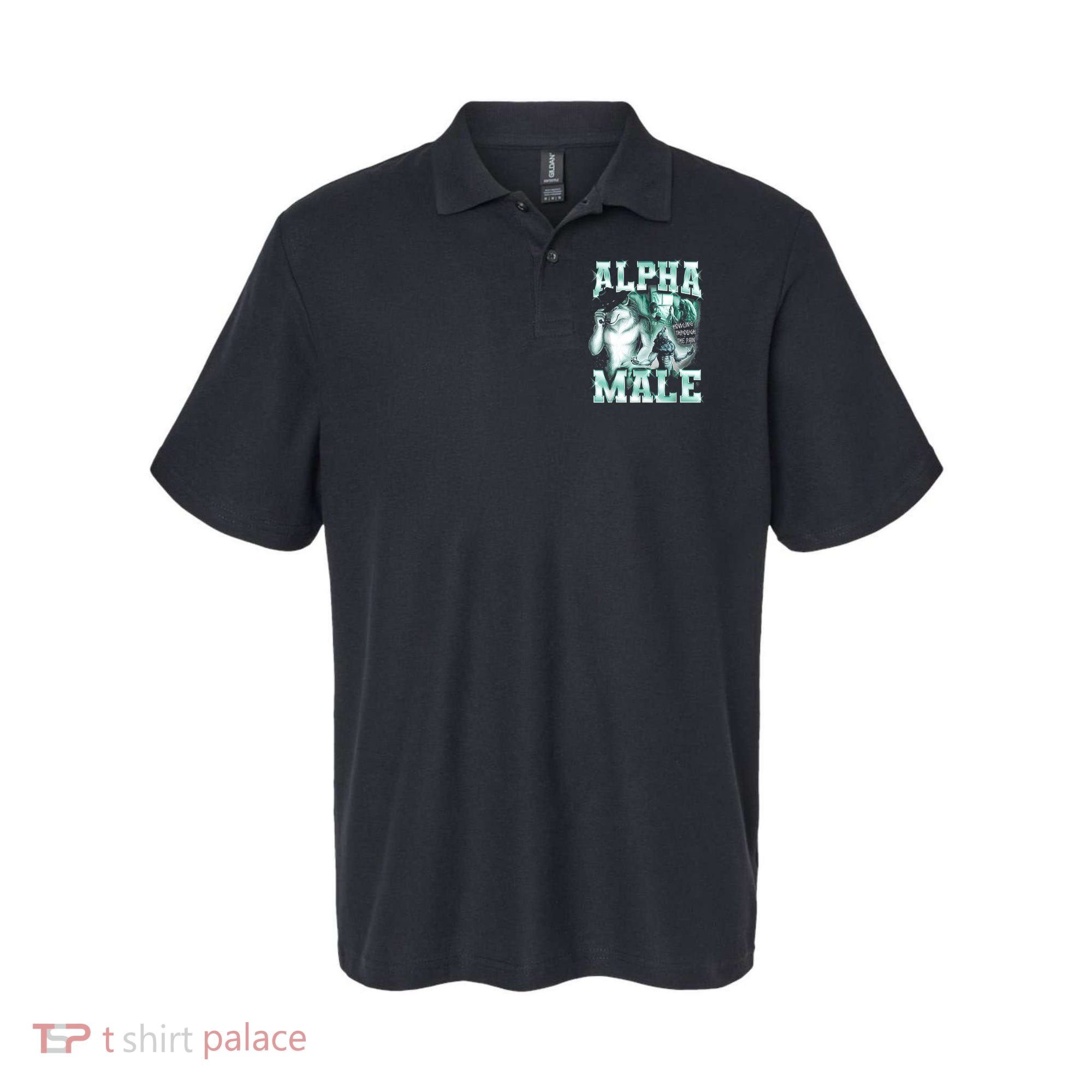 Alpha Male Wolf Meme Polo