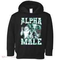 Alpha Male Wolf Meme Toddler Hoodie thumb 0
