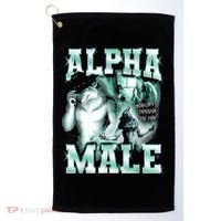 Alpha Male Wolf Meme Golf Towel thumb 0