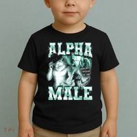 Alpha Male Wolf Meme Toddler T-Shirt thumb 2