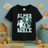 Alpha Male Wolf Meme Toddler T-Shirt thumb 3