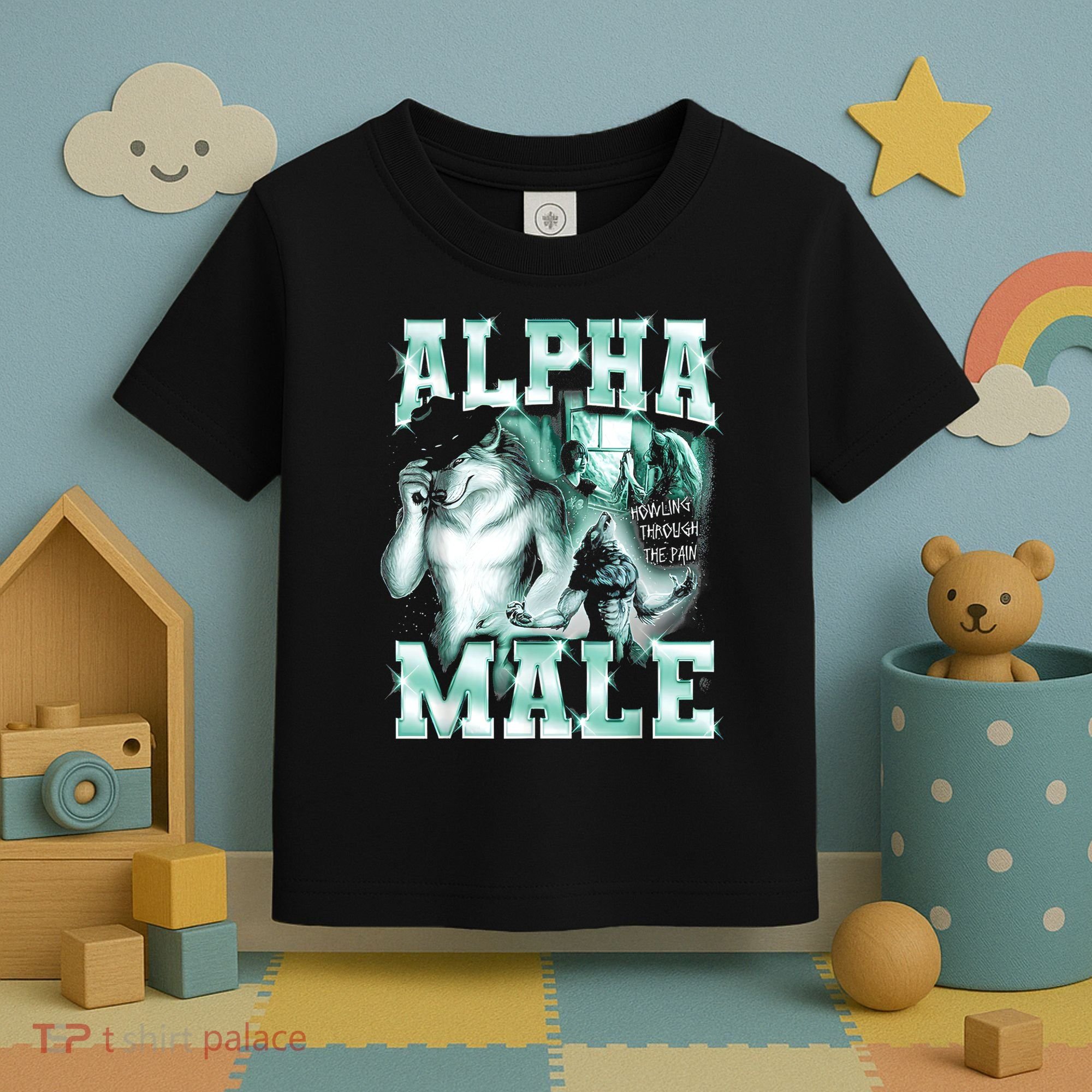 Alpha Male Wolf Meme Toddler T-Shirt