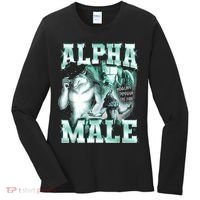 Alpha Male Wolf Meme Women's Long Sleeve Shirt thumb 0
