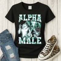 Alpha Male Wolf Meme Women's T-Shirt thumb 3