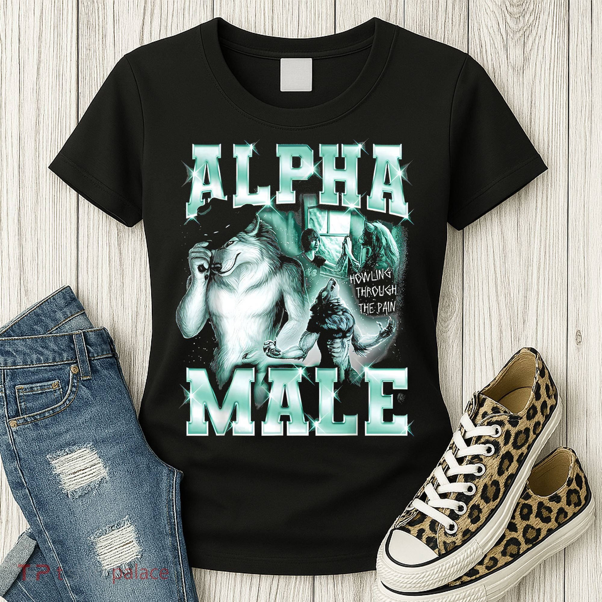 Alpha Male Wolf Meme Women's T-Shirt