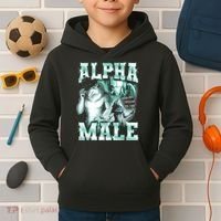 Alpha Male Wolf Meme Kids Hoodie thumb 2