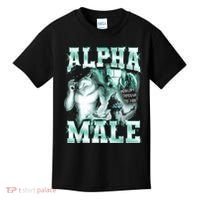 Alpha Male Wolf Meme Kids T-Shirt thumb 0