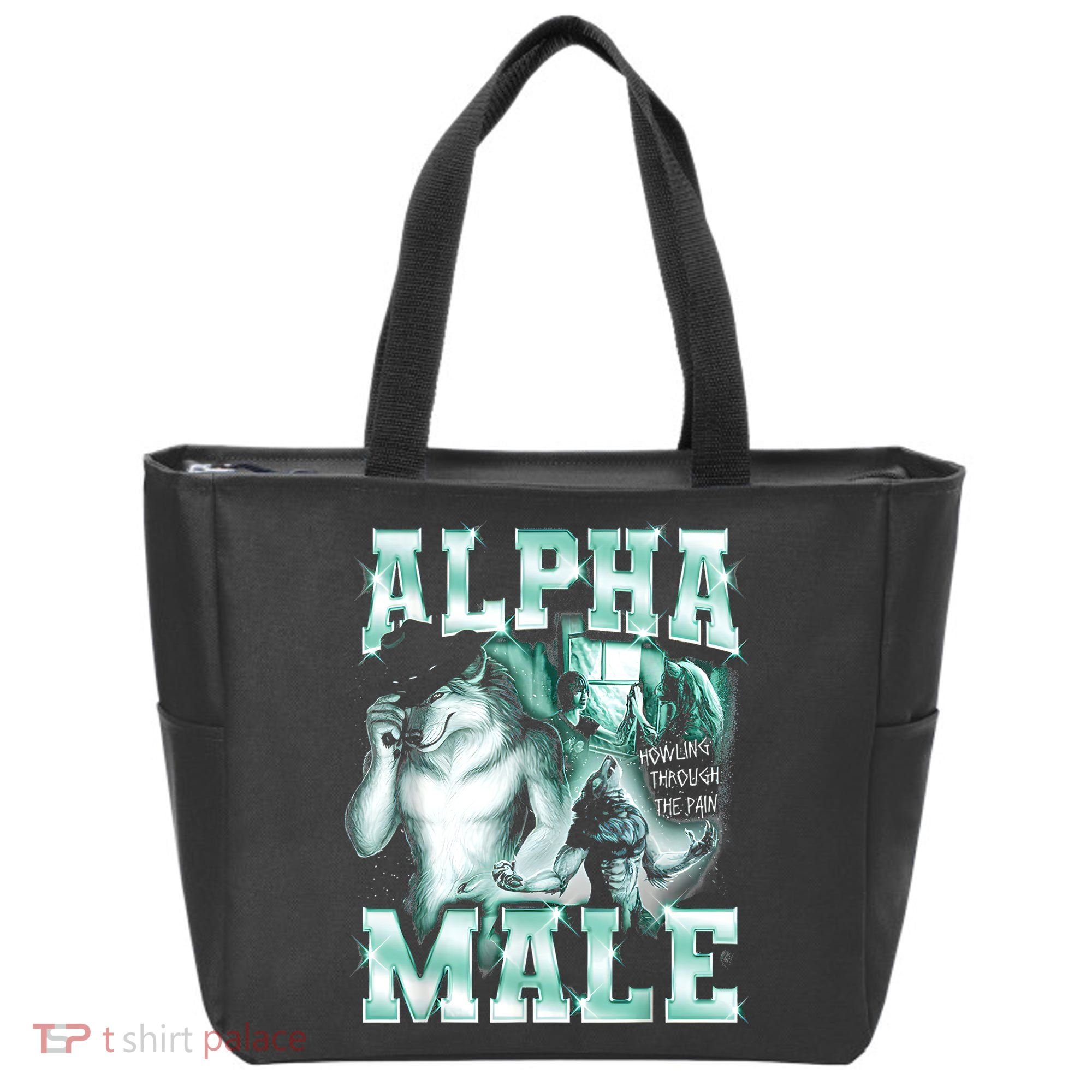 Alpha Male Wolf Meme Tote Bag