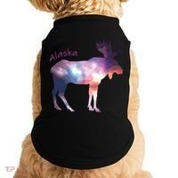 Alaska Moose Within The Borealis And The Polar Sky Doggie Tank thumb 0