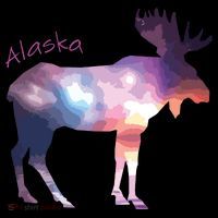 Alaska Moose Within The Borealis And The Polar Sky USA-Made Doggie Bandana thumb 2