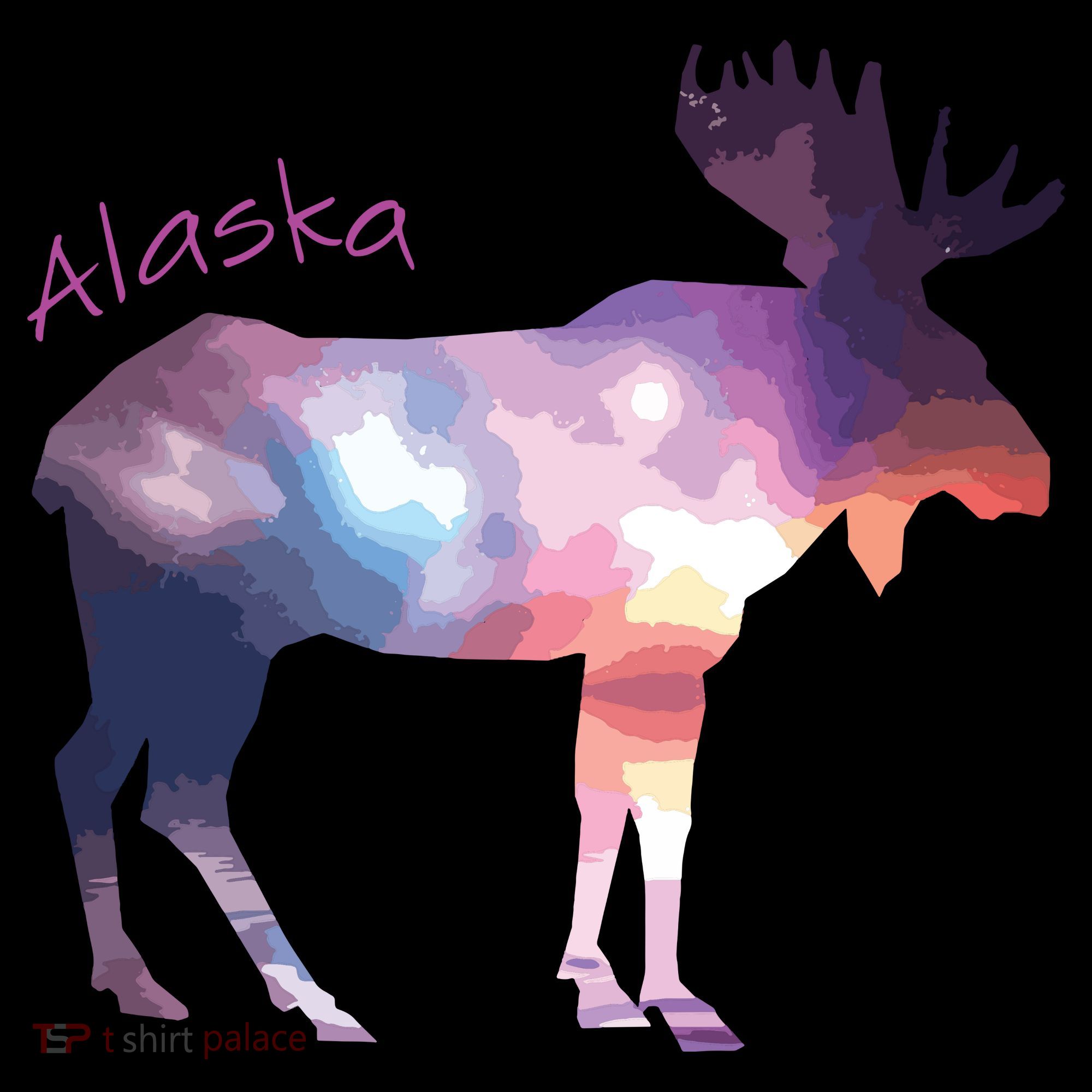 Alaska Moose Within The Borealis And The Polar Sky USA-Made Doggie Bandana