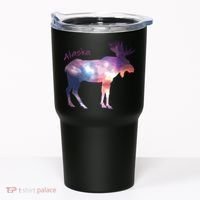 Alaska Moose Within The Borealis And The Polar Sky Tumbler thumb 0