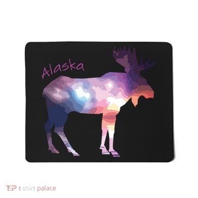 Alaska Moose Within The Borealis And The Polar Sky Mousepad