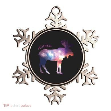 Alaska Moose Within The Borealis And The Polar Sky Ornament