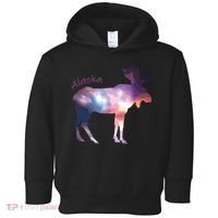 Alaska Moose Within The Borealis And The Polar Sky Toddler Hoodie thumb 0