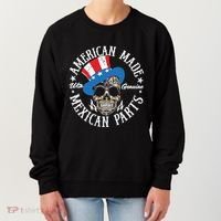 American Made With Genuine Mexican Parts Skull Women's Sweatshirt thumb 0