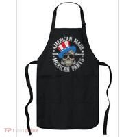 American Made With Genuine Mexican Parts Skull Apron thumb 0