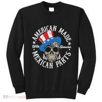 American Made With Genuine Mexican Parts Skull Sweatshirt thumb 0