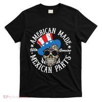American Made With Genuine Mexican Parts Skull T-Shirt thumb 0