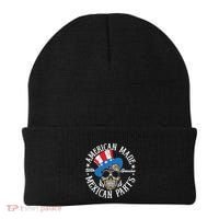 American Made With Genuine Mexican Parts Skull Beanie thumb 0