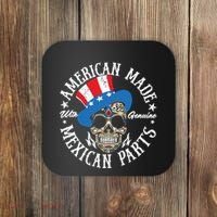 American Made With Genuine Mexican Parts Skull Coaster thumb 0
