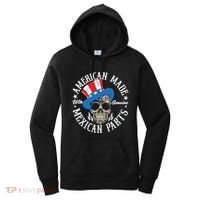 American Made With Genuine Mexican Parts Skull Women's Hoodie thumb 0