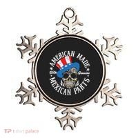 American Made With Genuine Mexican Parts Skull Ornament thumb 0