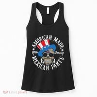 American Made With Genuine Mexican Parts Skull Women's Tank Top thumb 0
