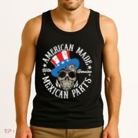 American Made With Genuine Mexican Parts Skull Tank Top thumb 3