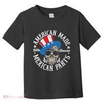 American Made With Genuine Mexican Parts Skull Toddler T-Shirt thumb 0