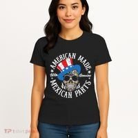 American Made With Genuine Mexican Parts Skull Women's T-Shirt thumb 4