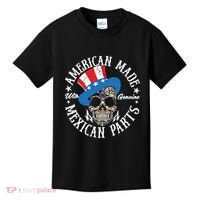 American Made With Genuine Mexican Parts Skull Kids T-Shirt thumb 0
