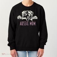 Aussie Mom With Australian Shepherd Dog Funny Gift Women's Sweatshirt thumb 0