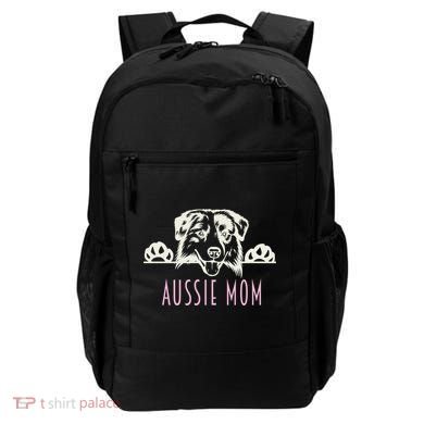 Aussie Mom With Australian Shepherd Dog Funny Gift Backpack