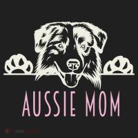Aussie Mom With Australian Shepherd Dog Funny Gift Beanie thumb 2