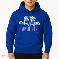 Aussie Mom With Australian Shepherd Dog Funny Gift Hoodie thumb 2