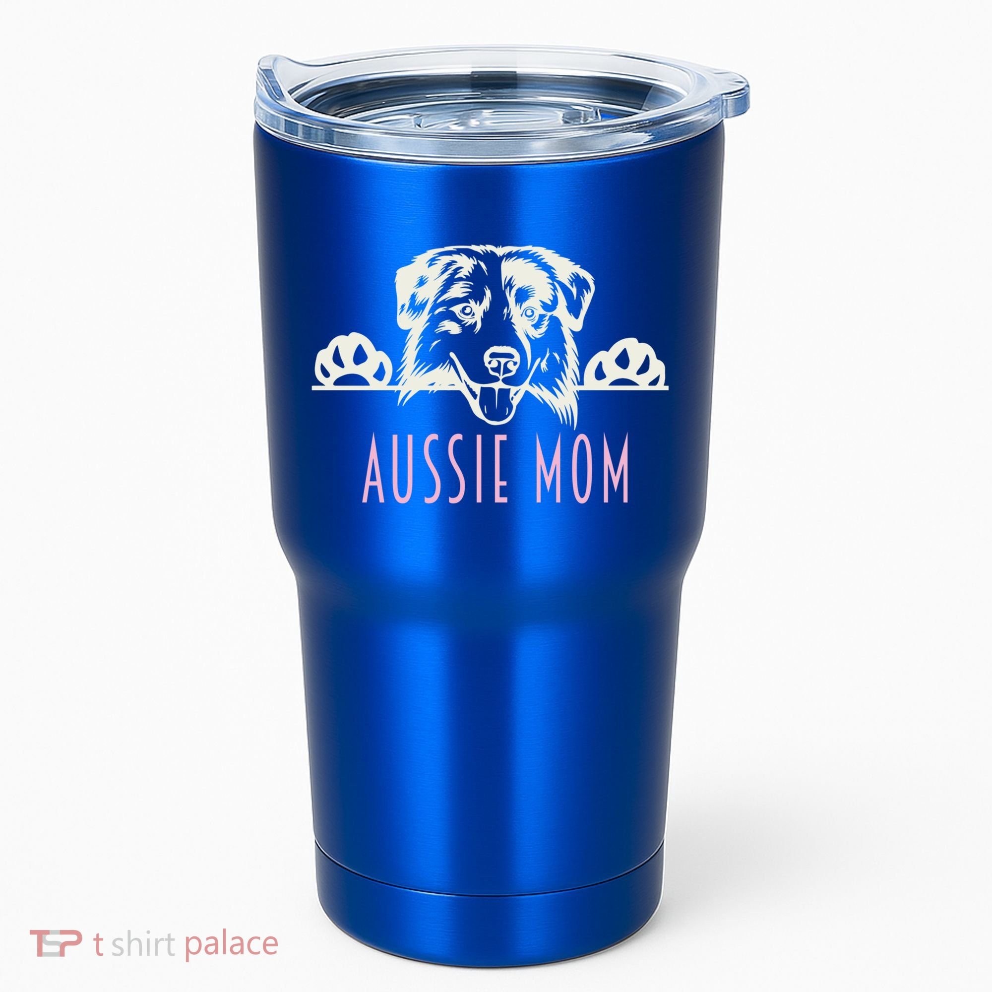 Aussie Mom With Australian Shepherd Dog Funny Gift Tumbler
