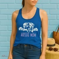 Aussie Mom With Australian Shepherd Dog Funny Gift Women's Tank Top thumb 2
