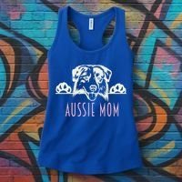 Aussie Mom With Australian Shepherd Dog Funny Gift Women's Tank Top thumb 3