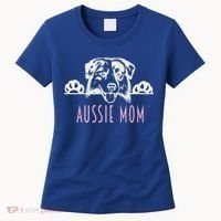 Aussie Mom With Australian Shepherd Dog Funny Gift Women's T-Shirt thumb 0