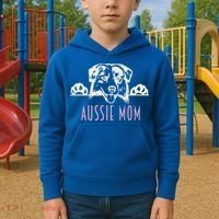 Aussie Mom With Australian Shepherd Dog Funny Gift Kids Hoodie thumb 2