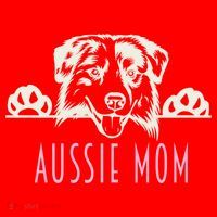 Aussie Mom With Australian Shepherd Dog Funny Gift Santa Hat thumb 1