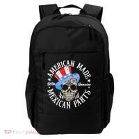 American Made With Genuine Mexican Parts Skull Backpack thumb 0