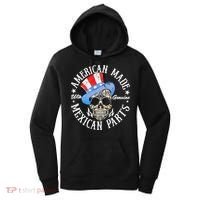 American Made With Genuine Mexican Parts Skull Women's Hoodie thumb 0
