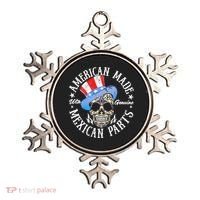 American Made With Genuine Mexican Parts Skull Ornament thumb 0