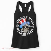 American Made With Genuine Mexican Parts Skull Women's Tank Top thumb 0